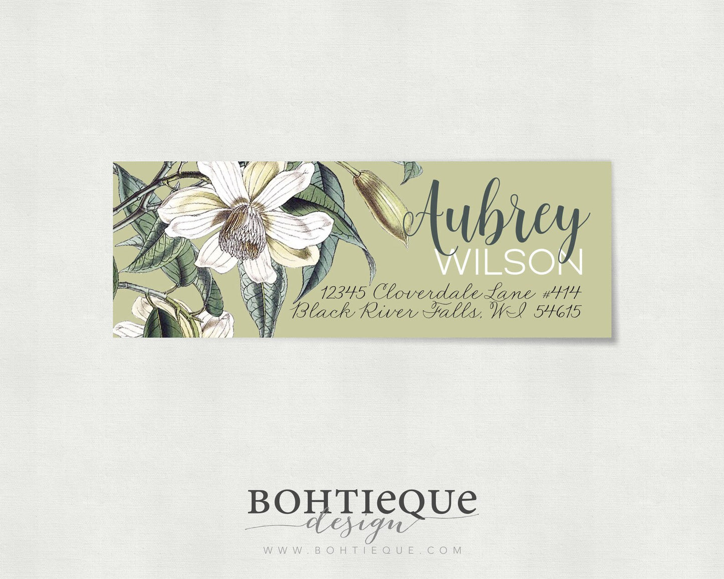 Return Address Stickers: Aubrey Floral