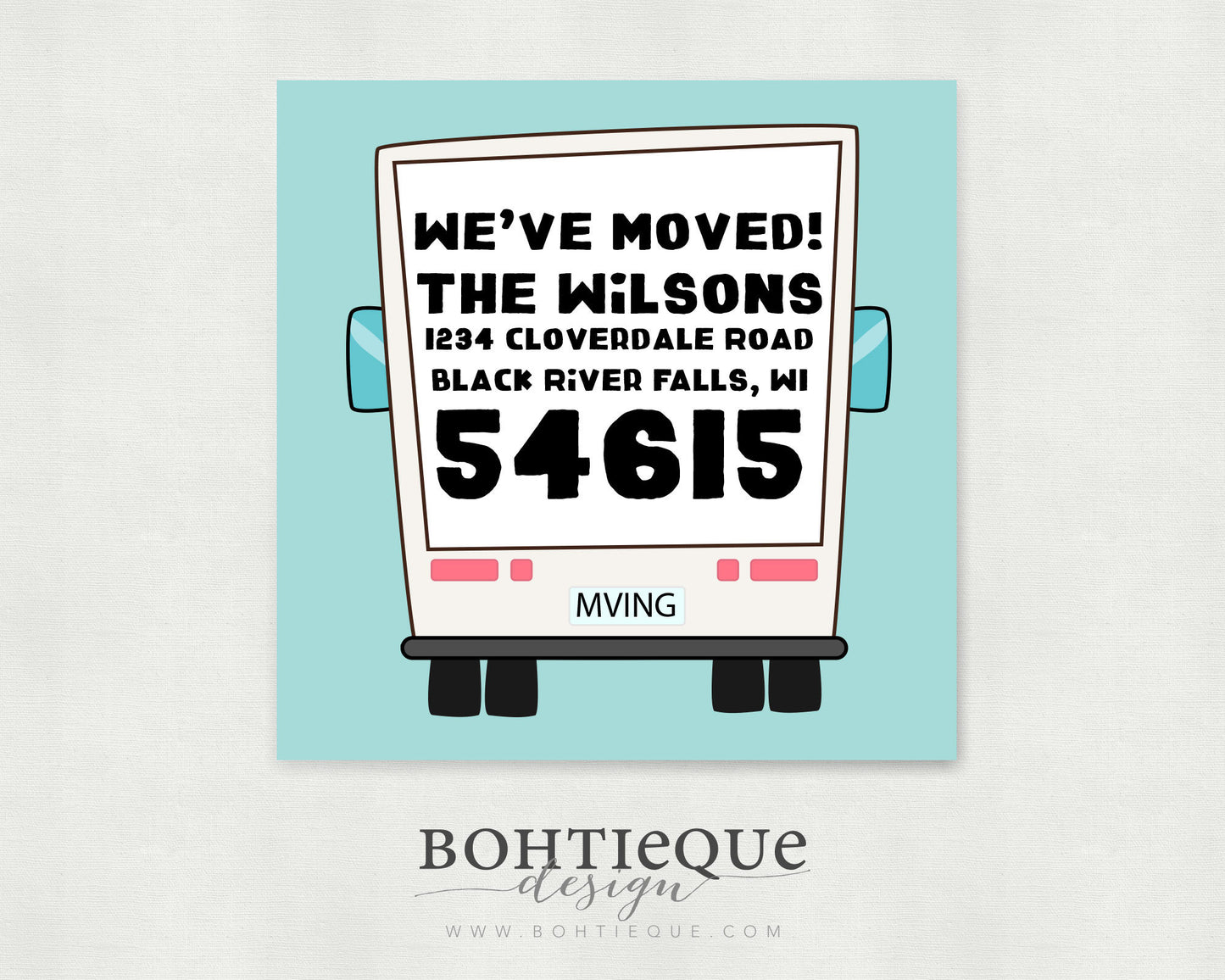 Moving Van Address Labels