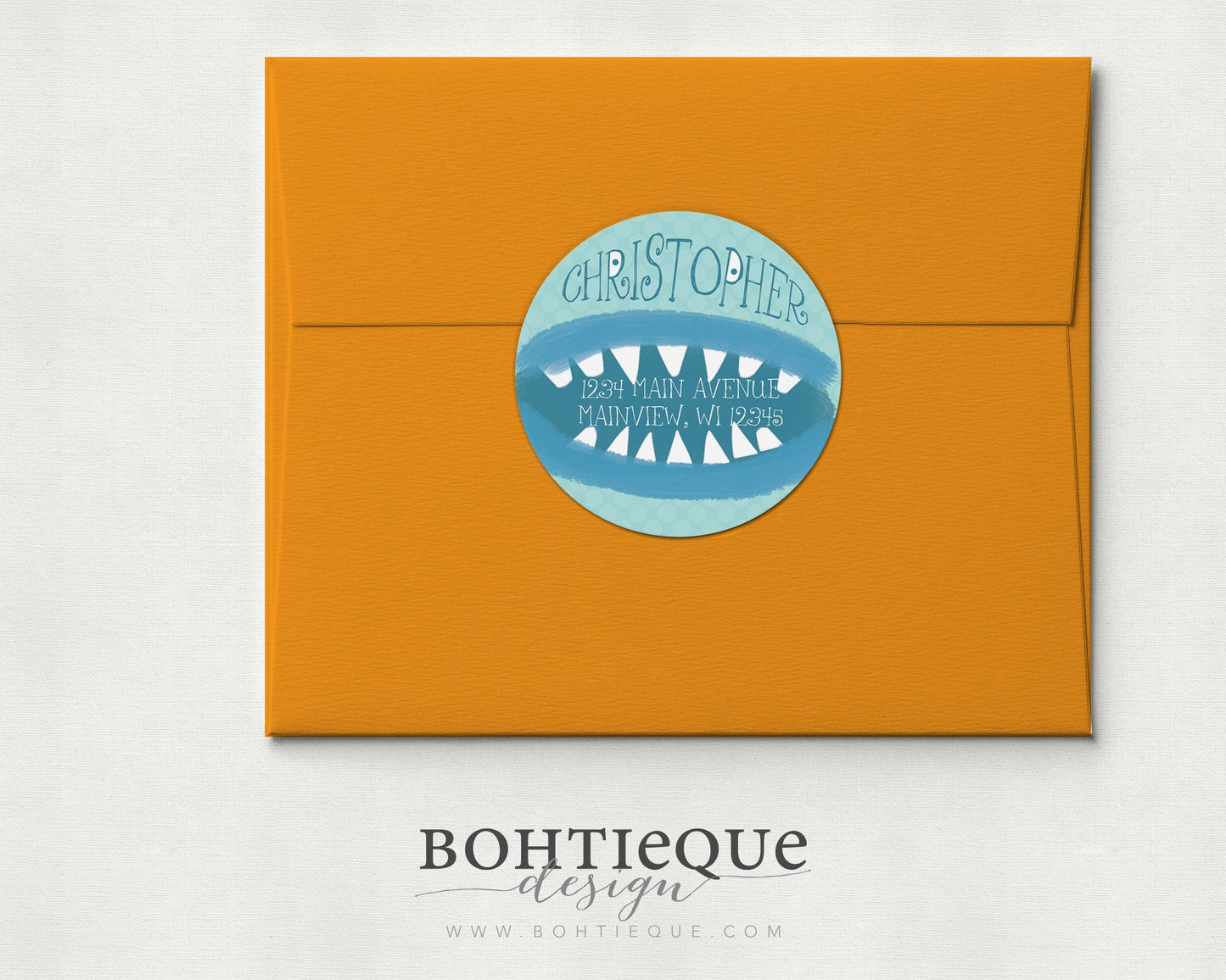 Monster Mouth Return Address Labels