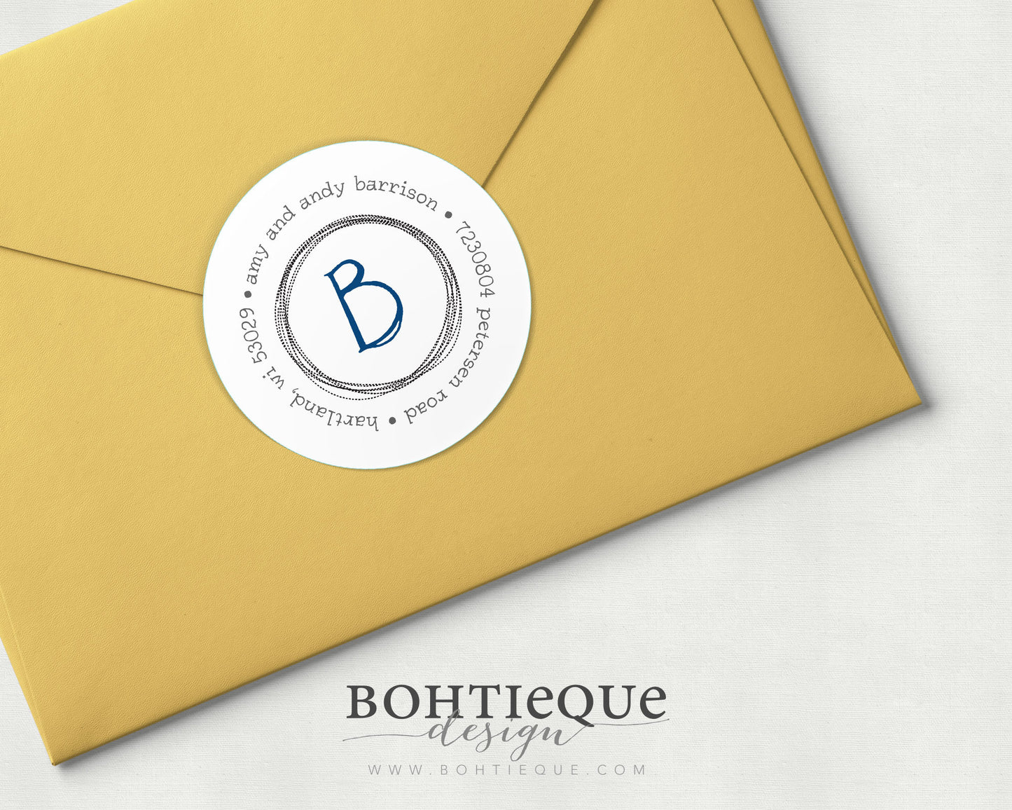 Scribble Initial Return Address Label