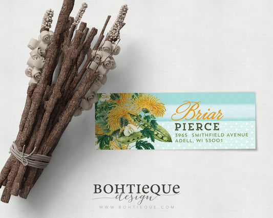 Briar Peas and Sunshine Return Address Labels