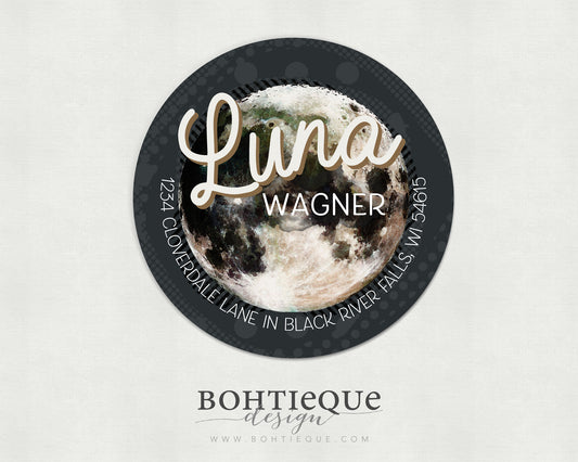 Luna Moon Return Address Labels