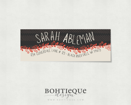 Sarah Modern Return Address Labels