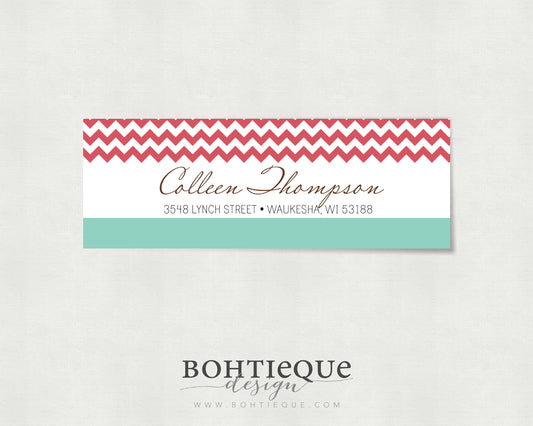 Chevron Style Return Address Labels