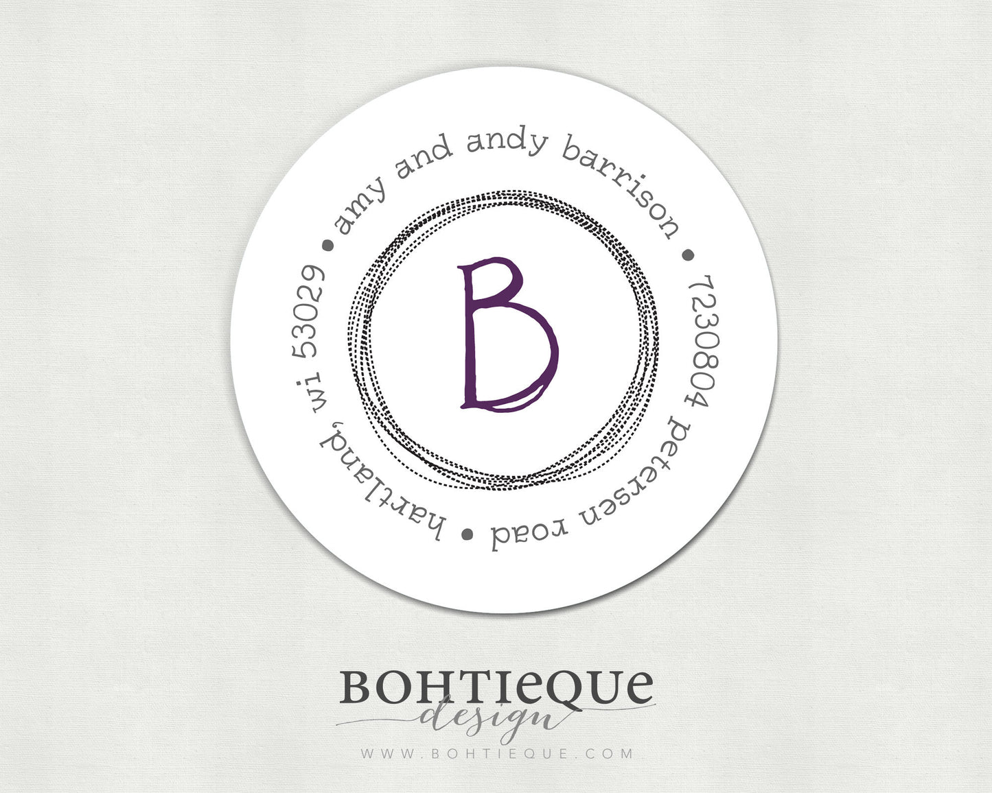 Scribble Initial Return Address Label