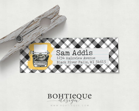 Sam Typewriter Return Address Labels